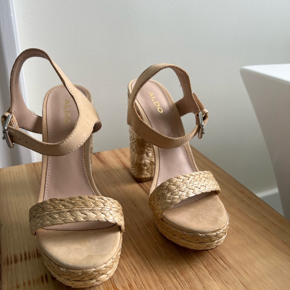ALDO Women's Tan Platform Sandals